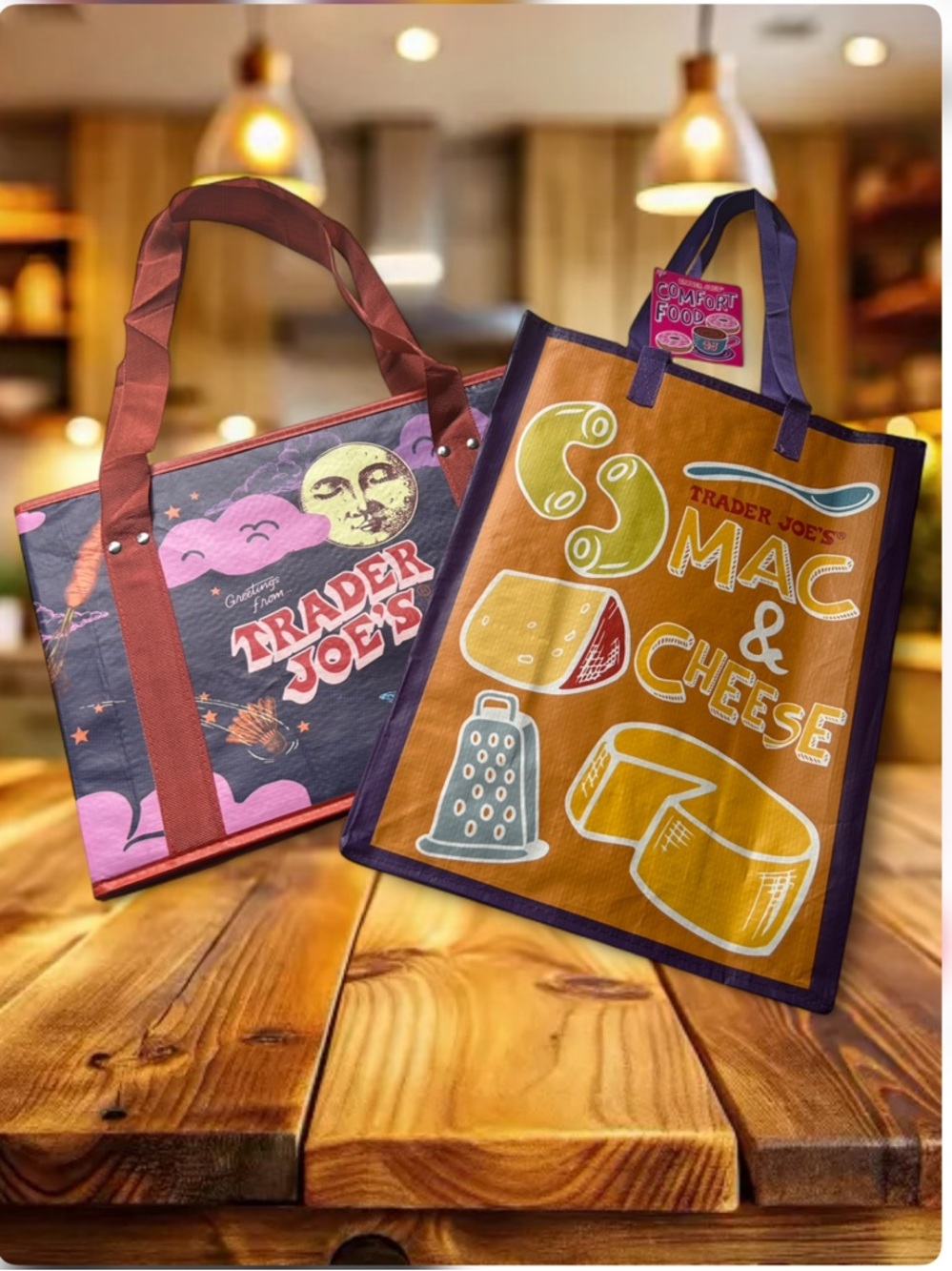 🆕🛍️ Trader Joe’s Caddy & Comfort Foods Tote Bundle NWT